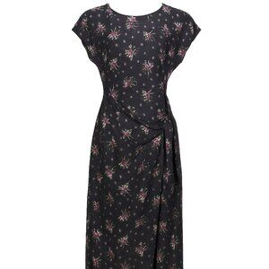 Knapp Studio California Mini Purple Floral Side-Tie Dress